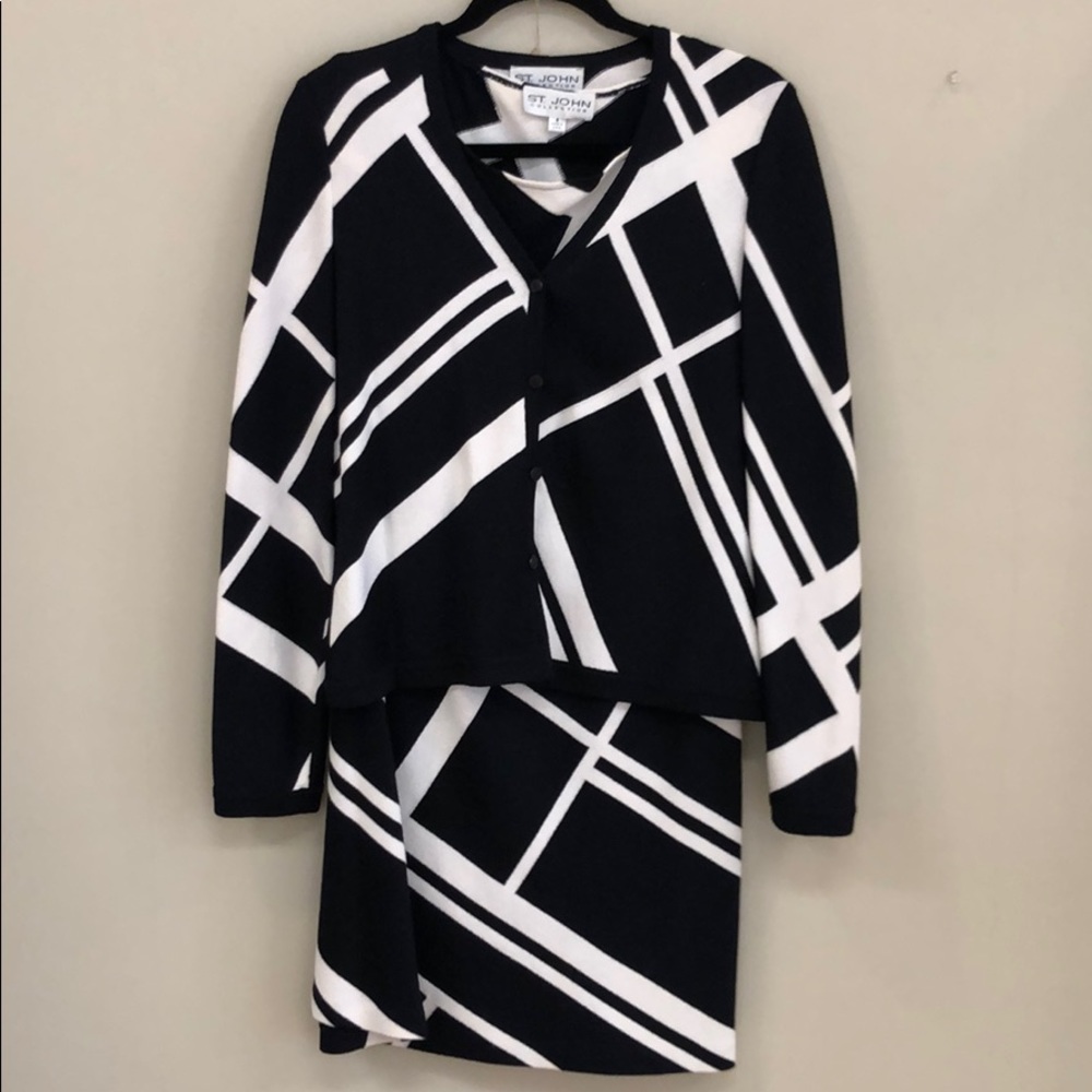 St John Collection Dress Cardigan Set